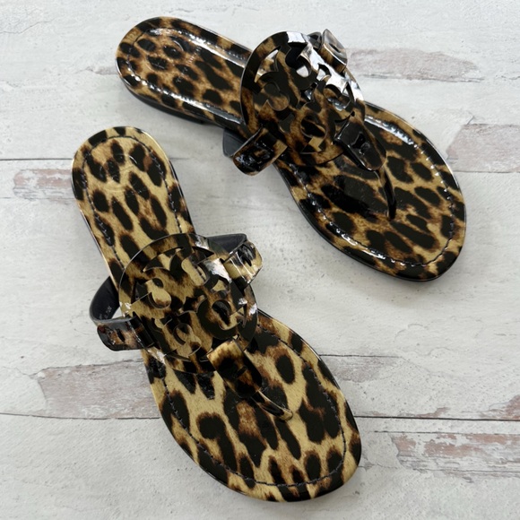 Tory Burch • Patent Leopard Miller Sandals - Picture 12 of 13